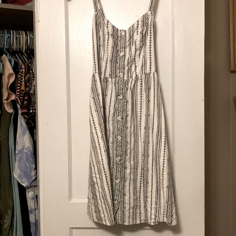Old Navy cami dress extra small black and white tribal/Aztec print